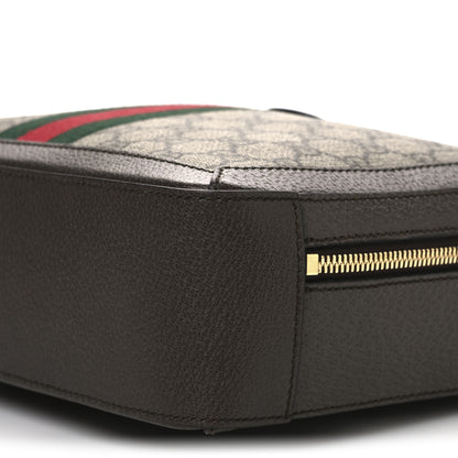 Gucci GG Supreme Monogram Web Small Ophidia Top Handle Shoulder Bag Brown 10 of 11