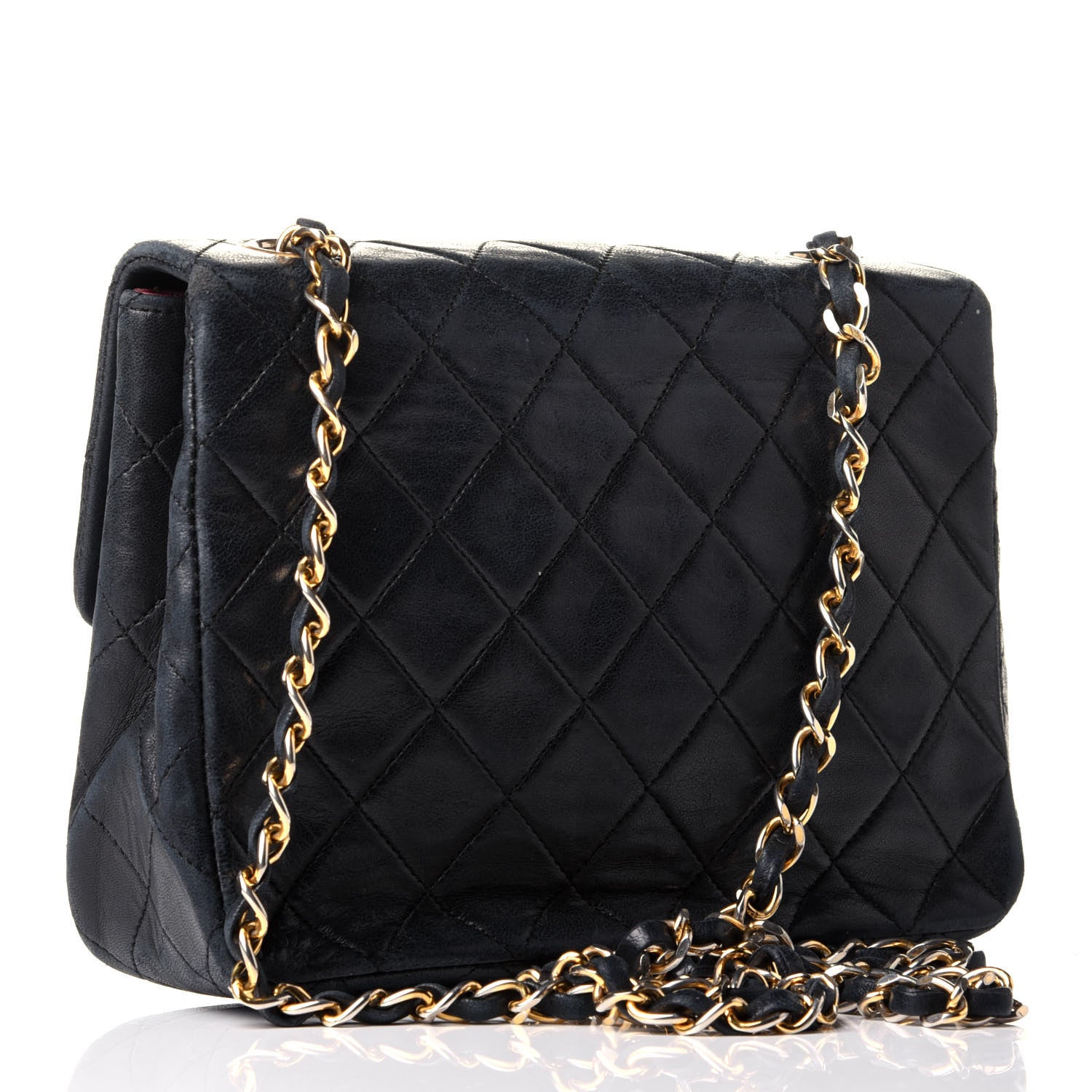 Chanel Lambskin Quilted Mini Square Flap Black 3 of 9
