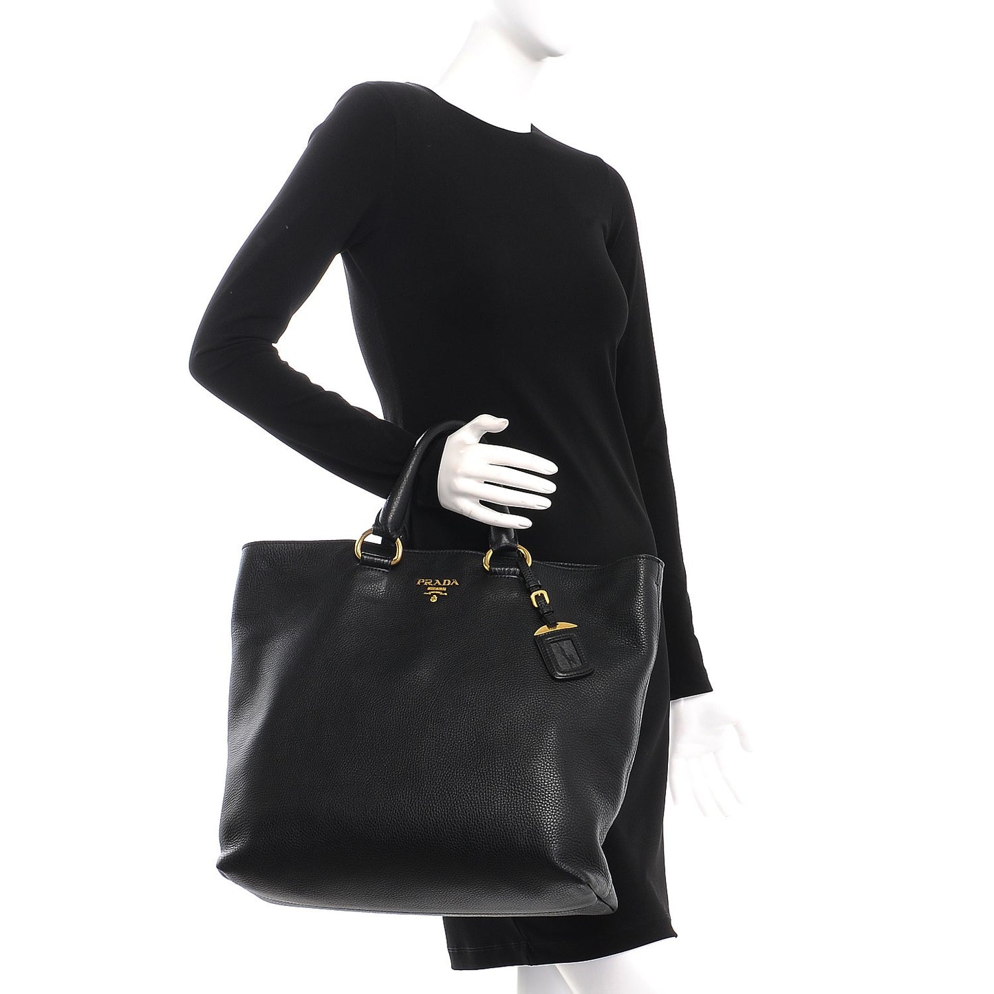 Vitello Daino Tote Nero Black