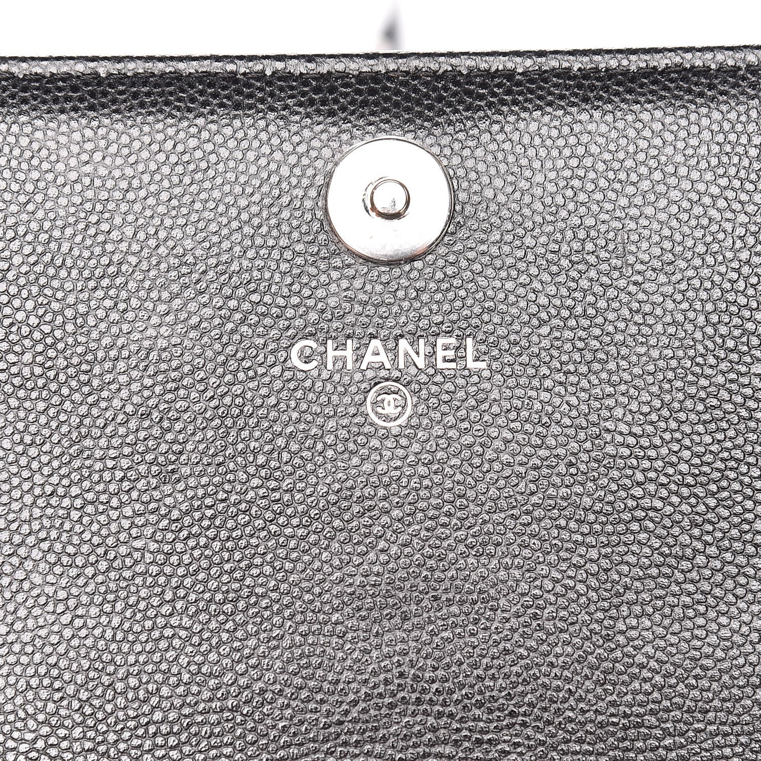 Chanel Caviar Quilted Square Wallet On Chain WOC Black 6 of 11