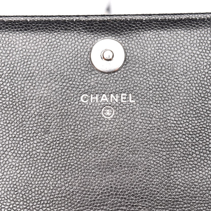 Chanel Caviar Quilted Square Wallet On Chain WOC Black 6 of 11