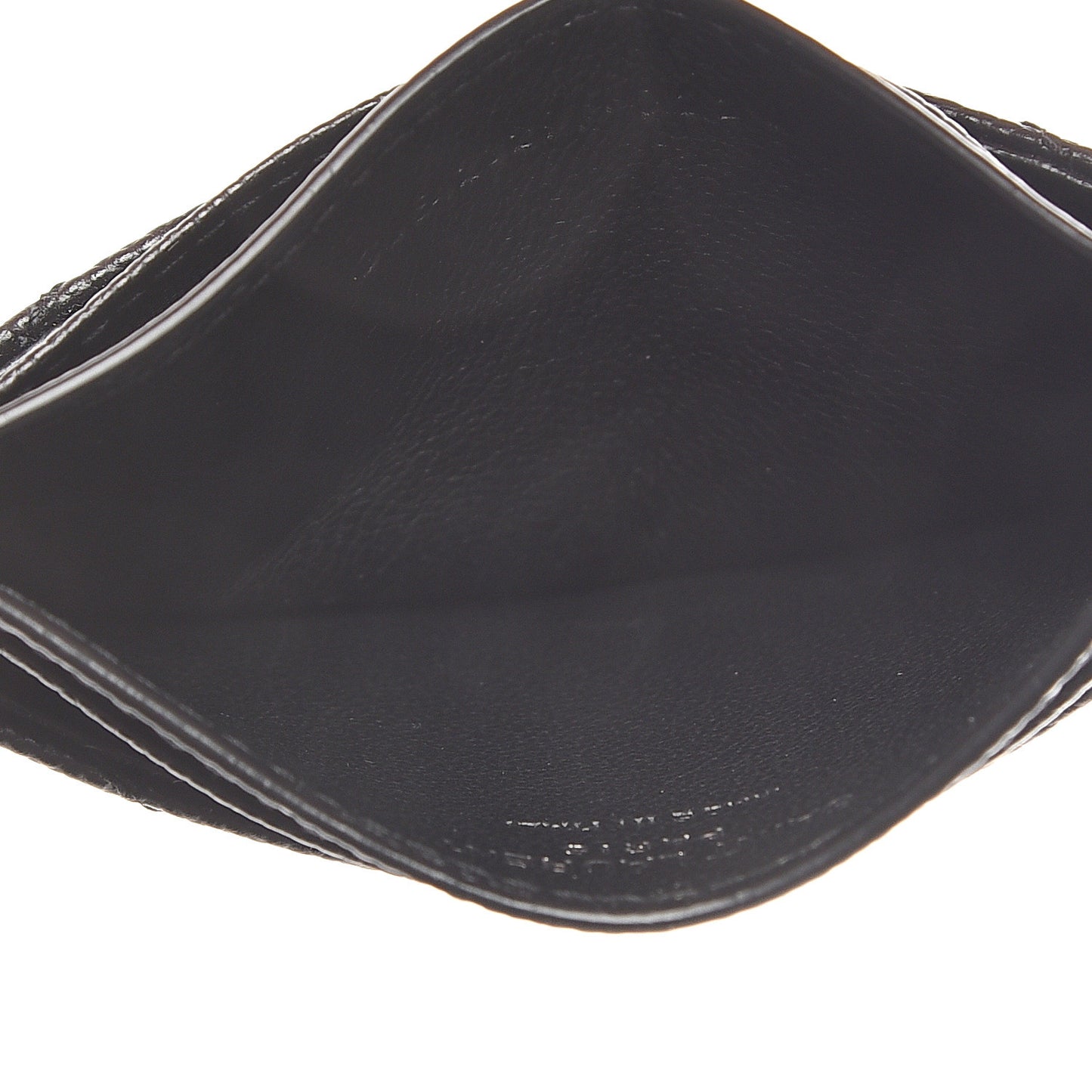 Grain De Poudre Matelasse Chevron Monogram Credit Card Case Black