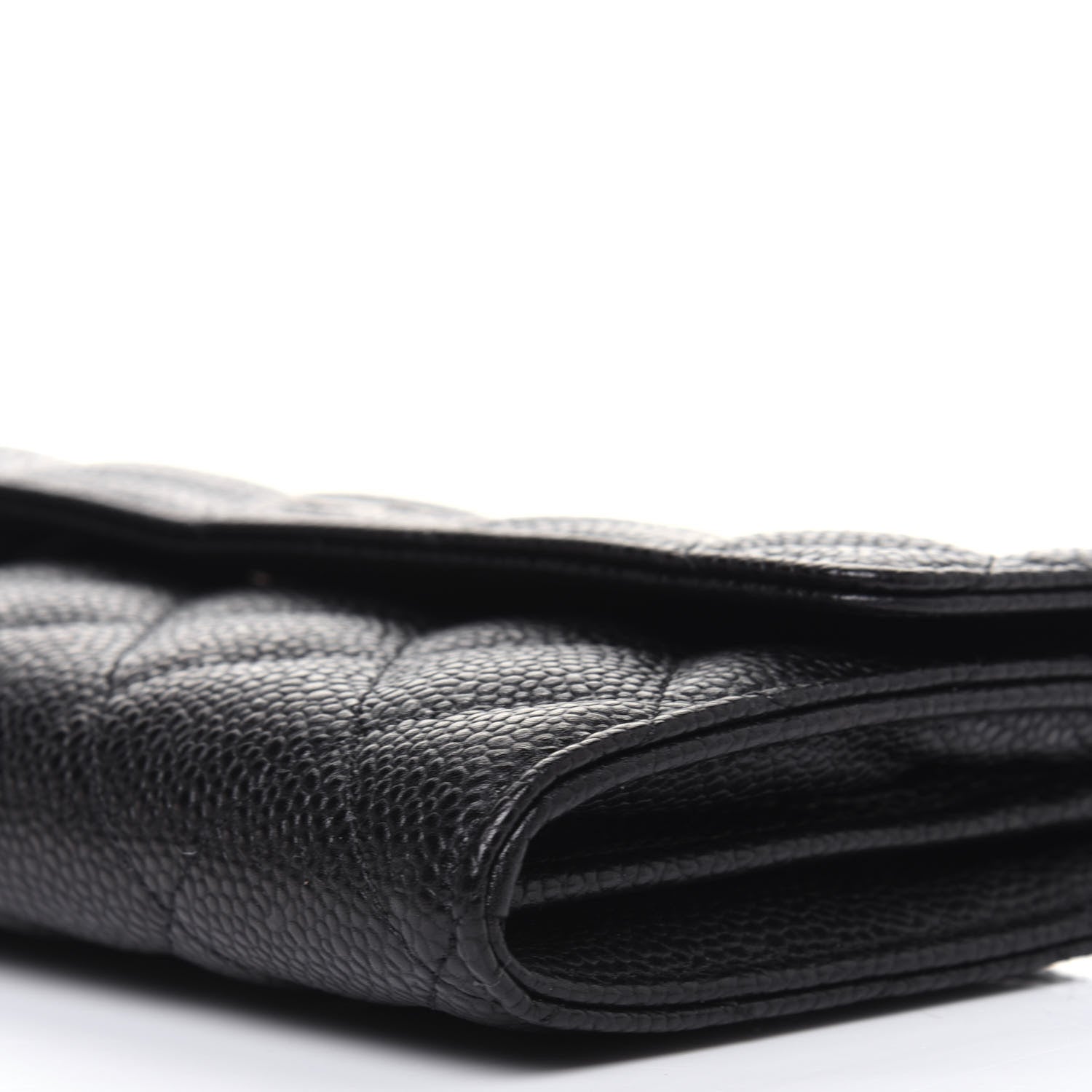 Chanel Caviar Quilted Large Gusset Flap Wallet Black 12 of 14