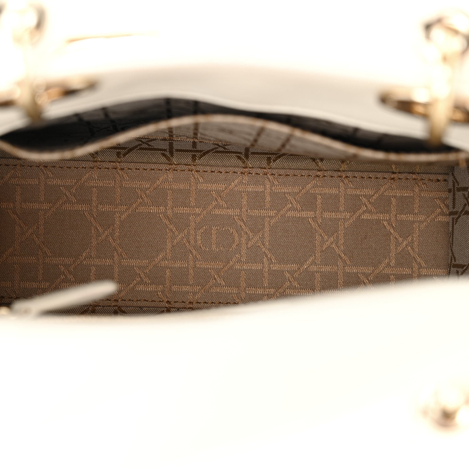 Christian Dior Lambskin Cannage Small Lucky Badges My Lady Dior White 5 of 17