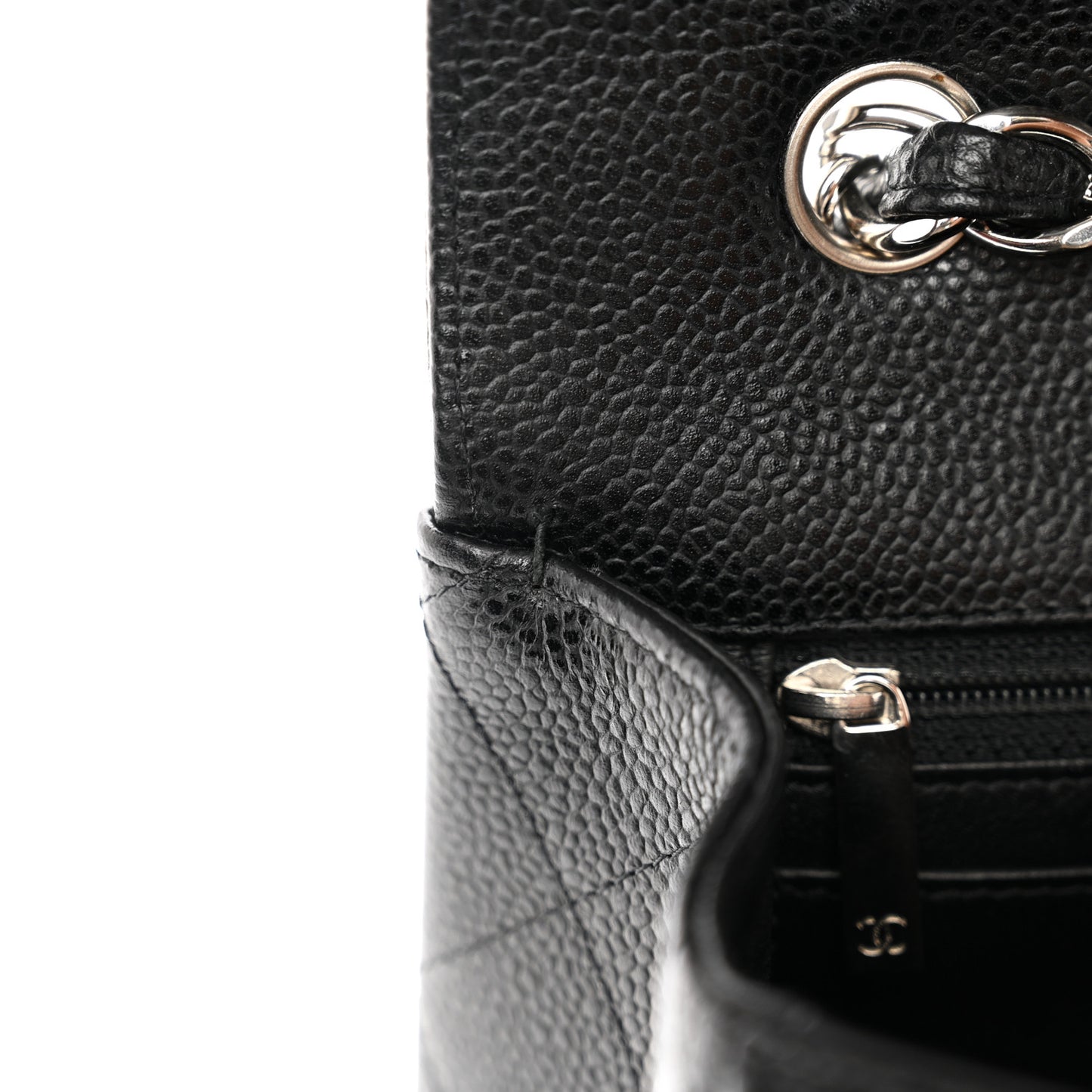 Caviar Quilted Jumbo Single Flap Black