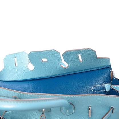 Hermes Epsom Candy Birkin 35 Celeste Mykonos 18 of 38