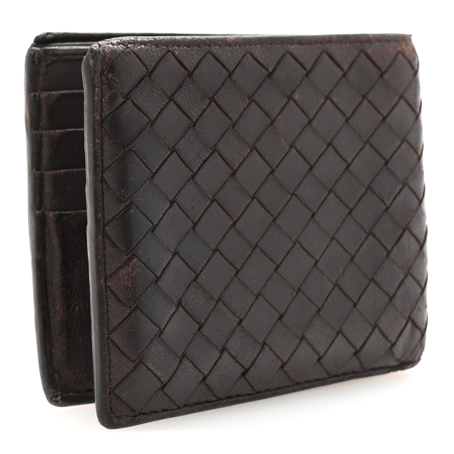 Nappa Intrecciato Bi-Fold Wallet Ebene