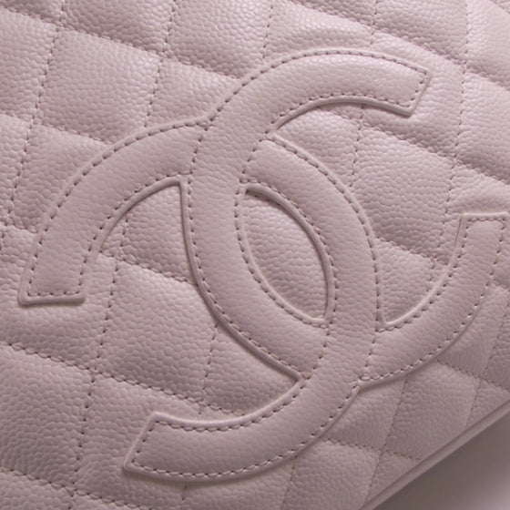 Caviar Petite Shopping Tote PST White