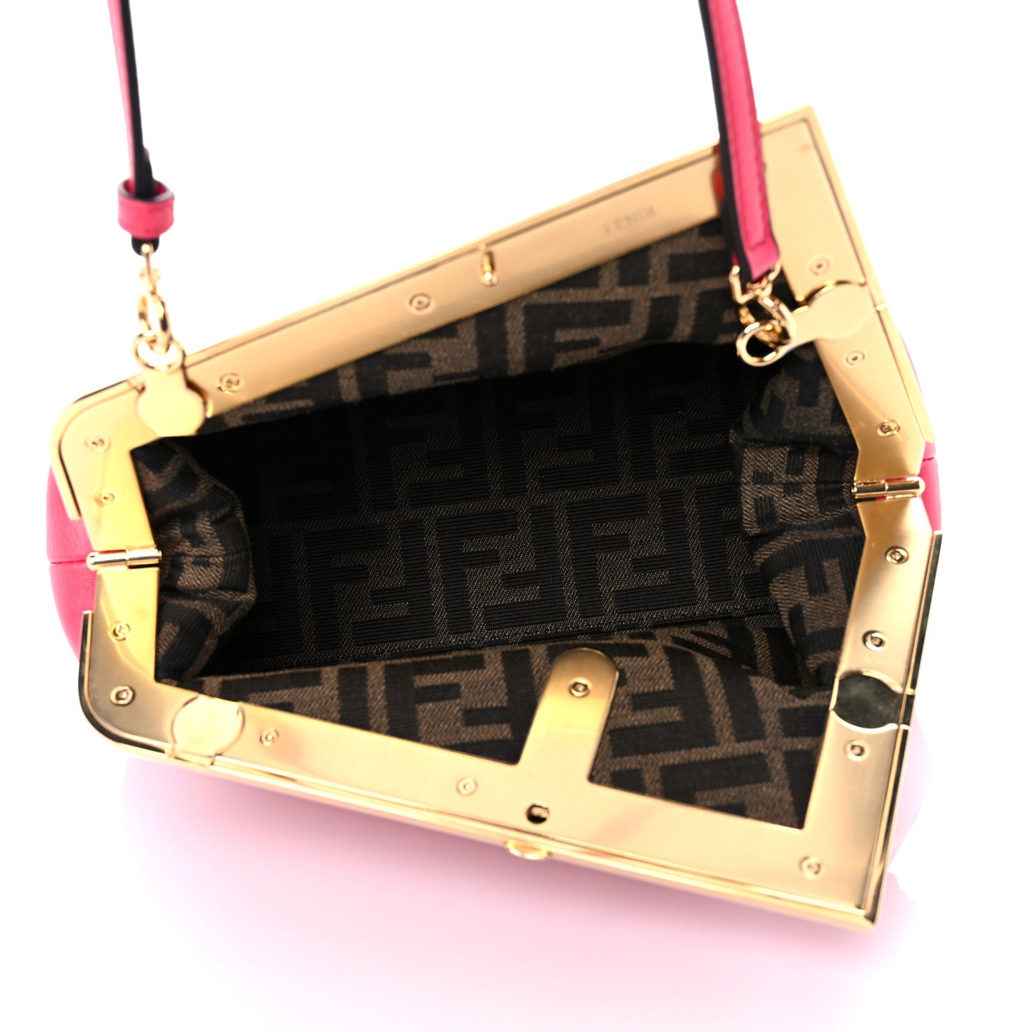 Shiny Nappa Small Fendi First Lampone