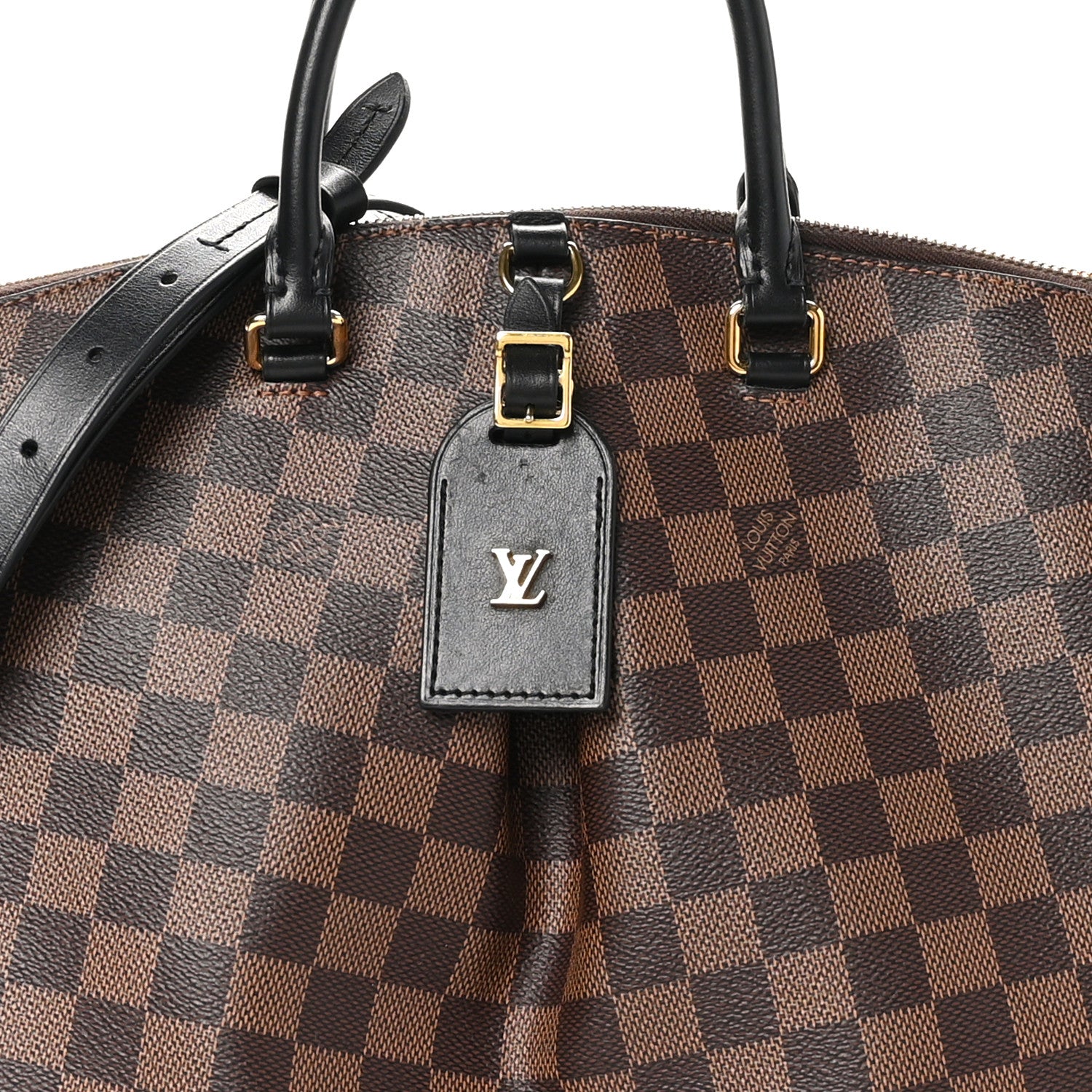 Louis Vuitton Damier Ebene Odeon Tote MM Black 7 of 9