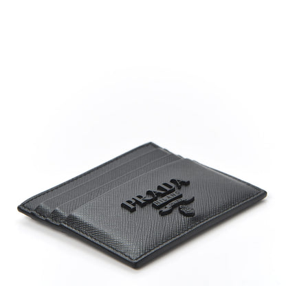 Prada Saffiano Shine Monochrome Card Holder Black 3 of 9