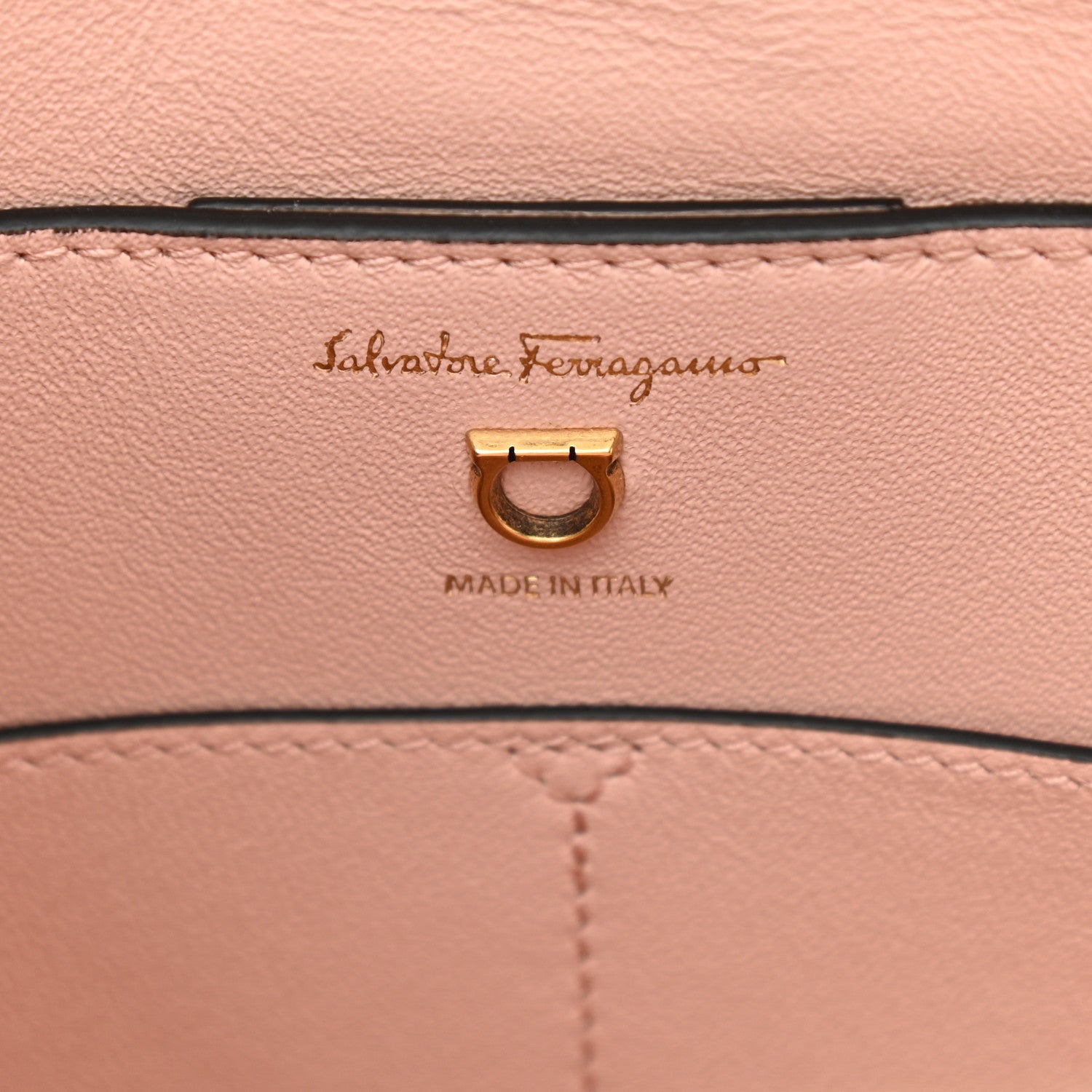 Salvatore Ferragamo Hammered Calfskin Medium Gancini Top Handle Bag Black 6 of 10