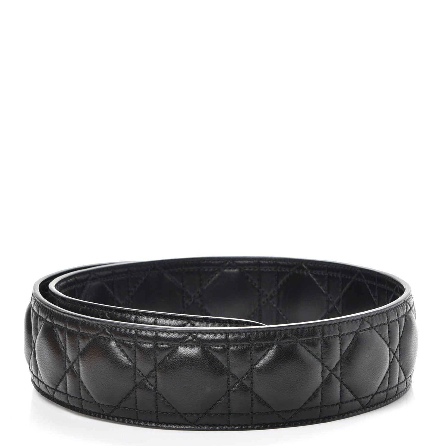 Christian Dior Lambskin Cannage Shoulder Strap Black 2 of 5