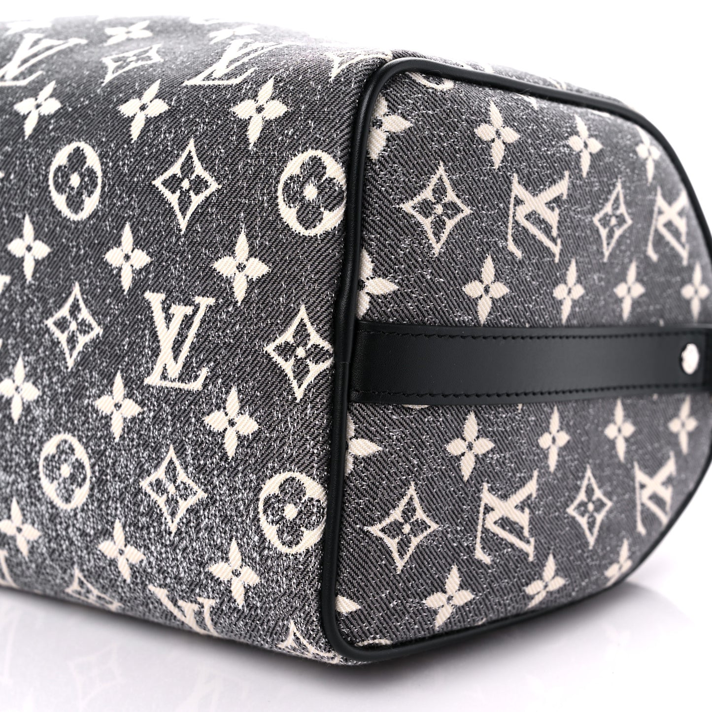 Denim Monogram Jacquard Speedy Bandouliere 25 Black
