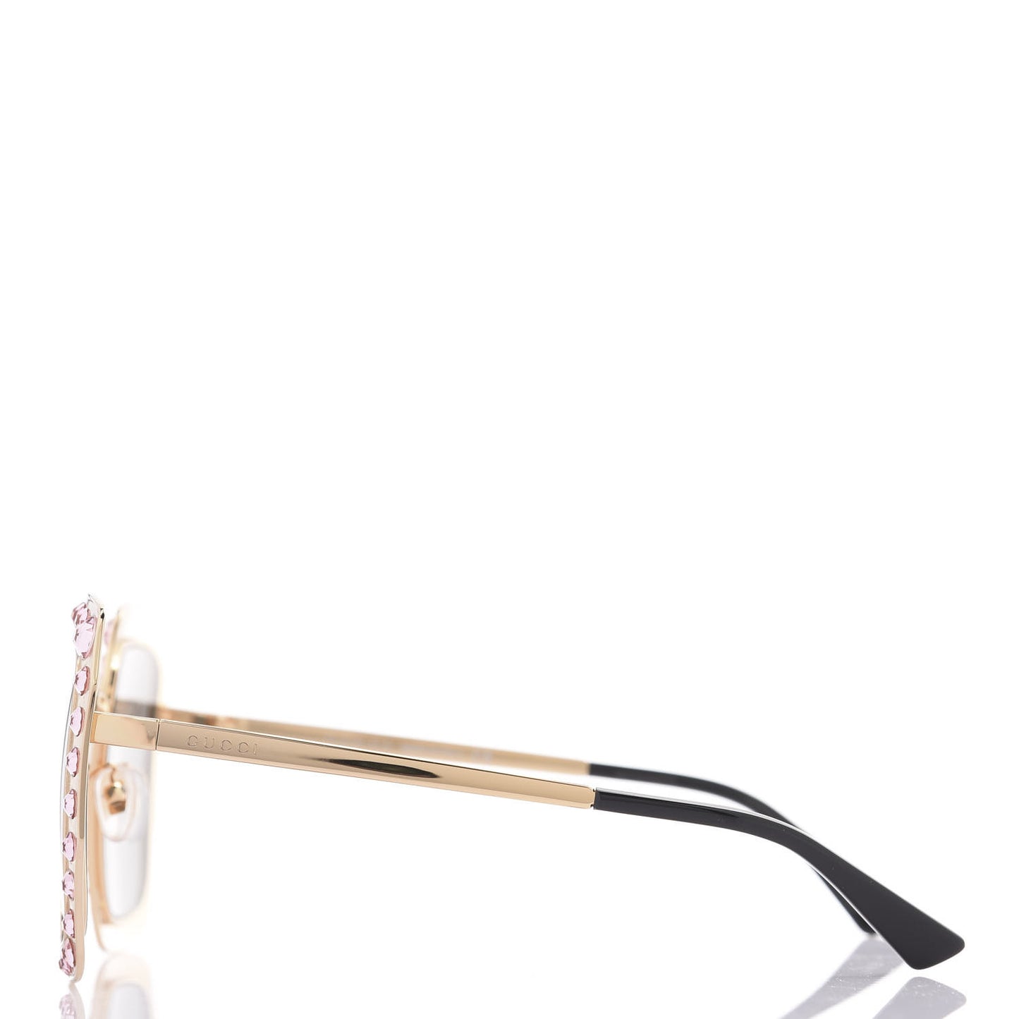 Metal Acetate Crystal Oversize GG0115S Sunglasses Gold