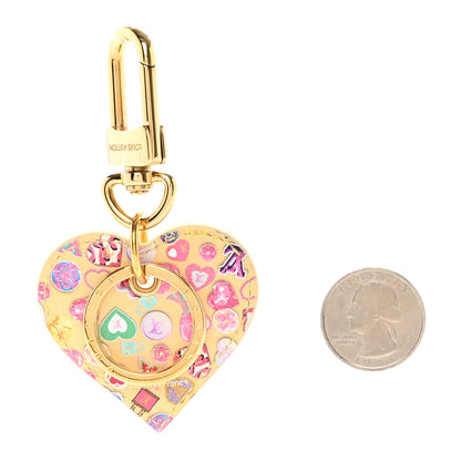 Louis Vuitton Vernis Degrade Love Lock Heart Key Holder Bag Charm Yellow 2 of 8