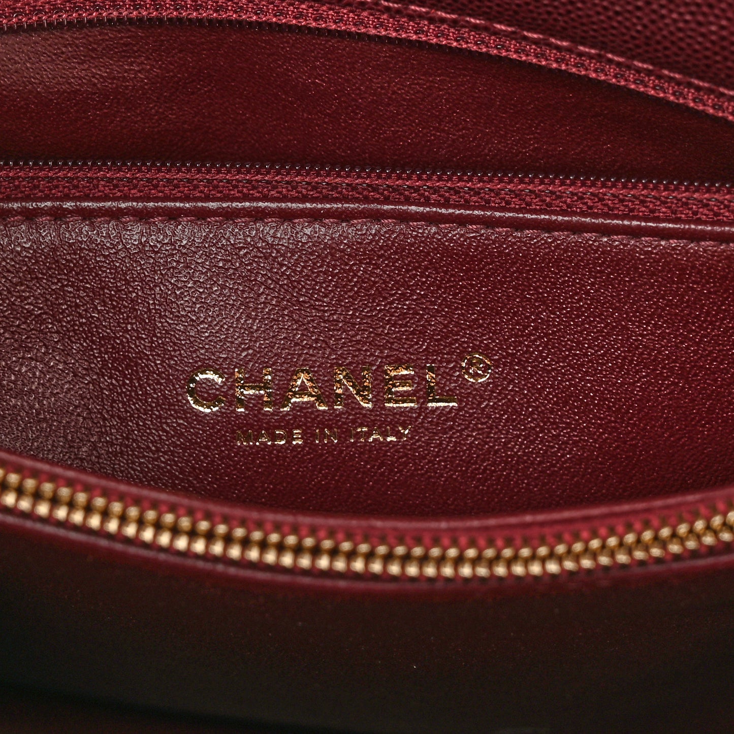 Caviar Quilted Medium Coco Handle Flap Burgundy