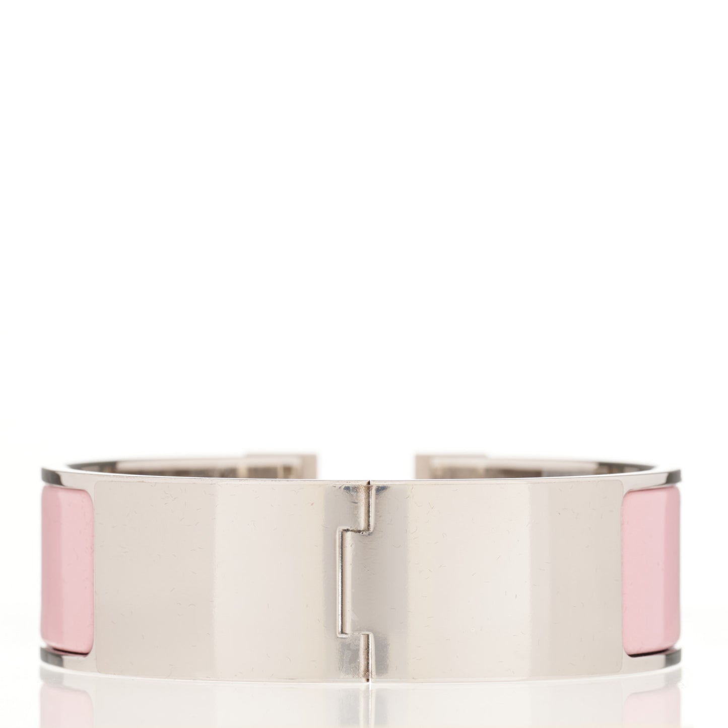Enamel Wide Clic Clac H Bracelet GM Rose Nacarat