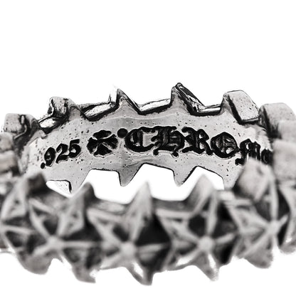 Chrome Hearts Sterling Silver Star Band Ring 49 4.75 4 of 6