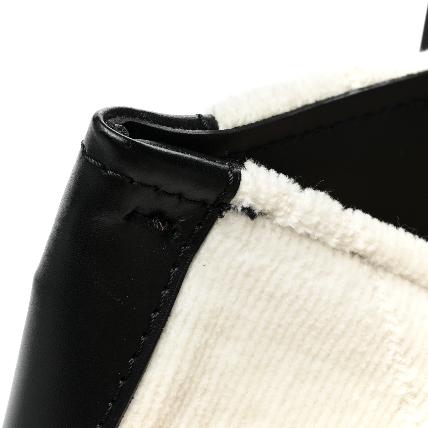 Chanel Cotton Lambskin Quilted CC Tote White Black 11 of 11