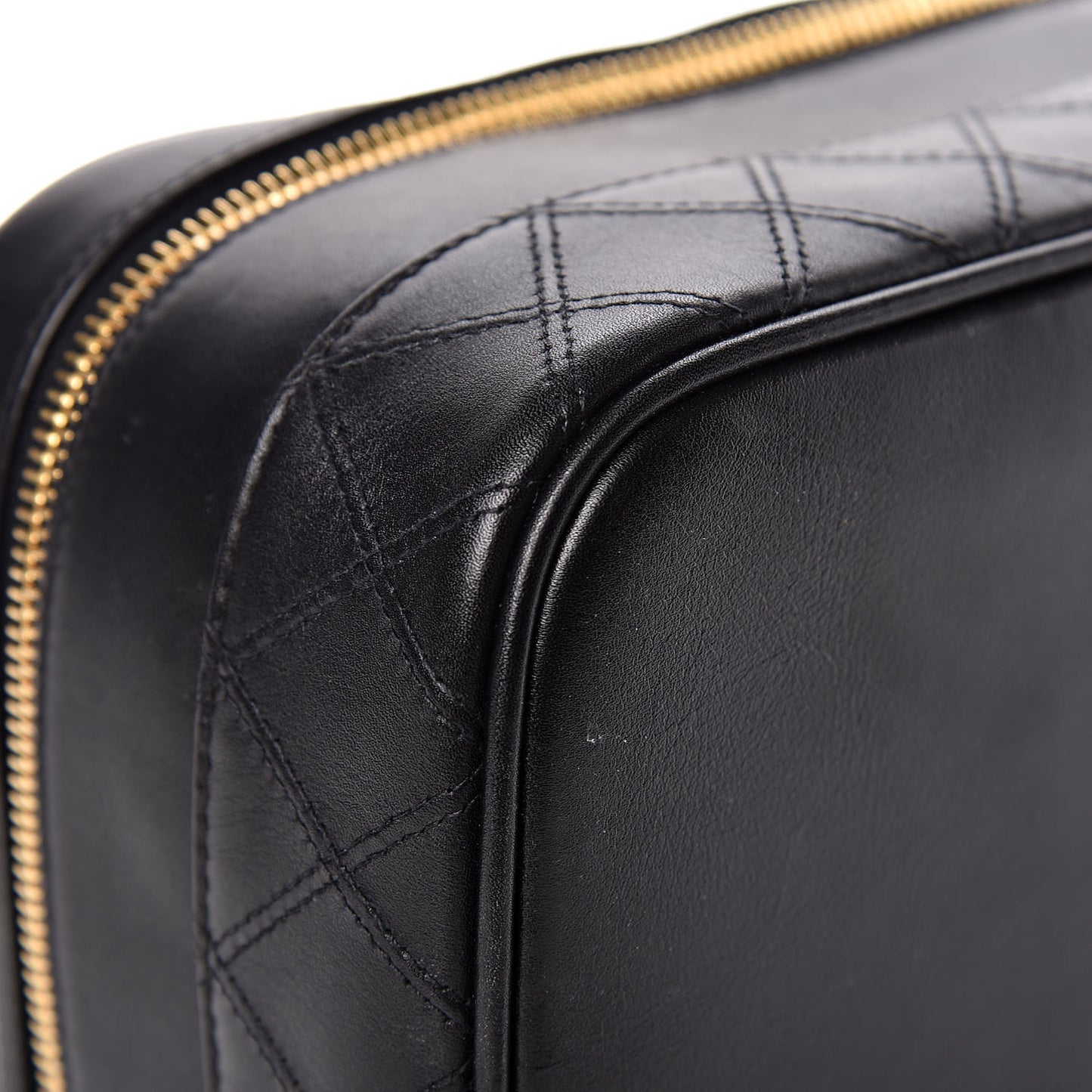 Calfskin Vanity Cosmetic Bag Black