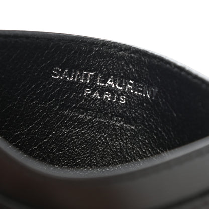 Saint Laurent Calfskin Monogram Credit Card Case Black 6 of 8