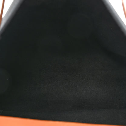 Hermes Toile Vache Calfskin Herbag 30 PM Black Natural 5 of 17