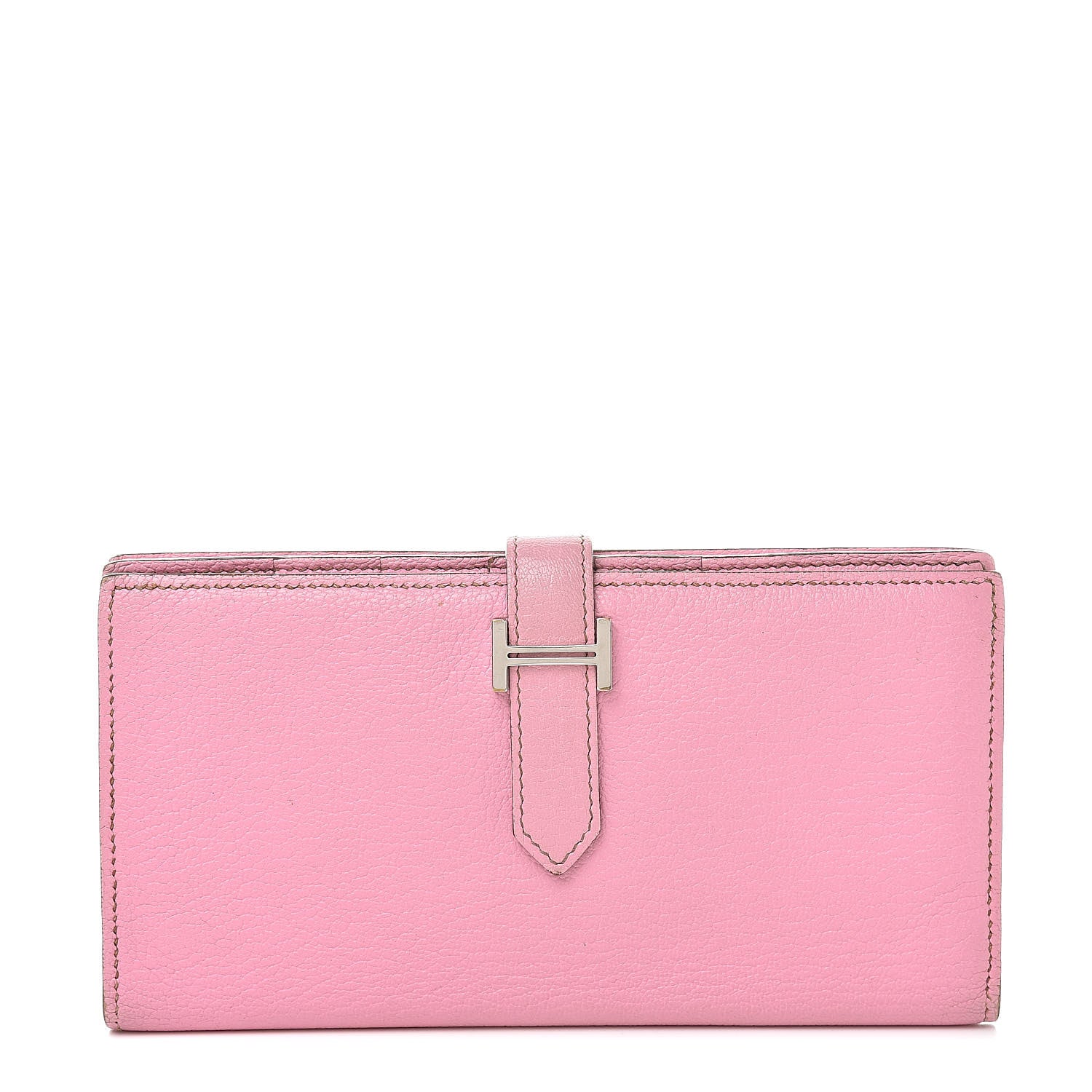 Hermes Chevre Mysore Bearn Gusset Wallet 5P Pink 1 of 12