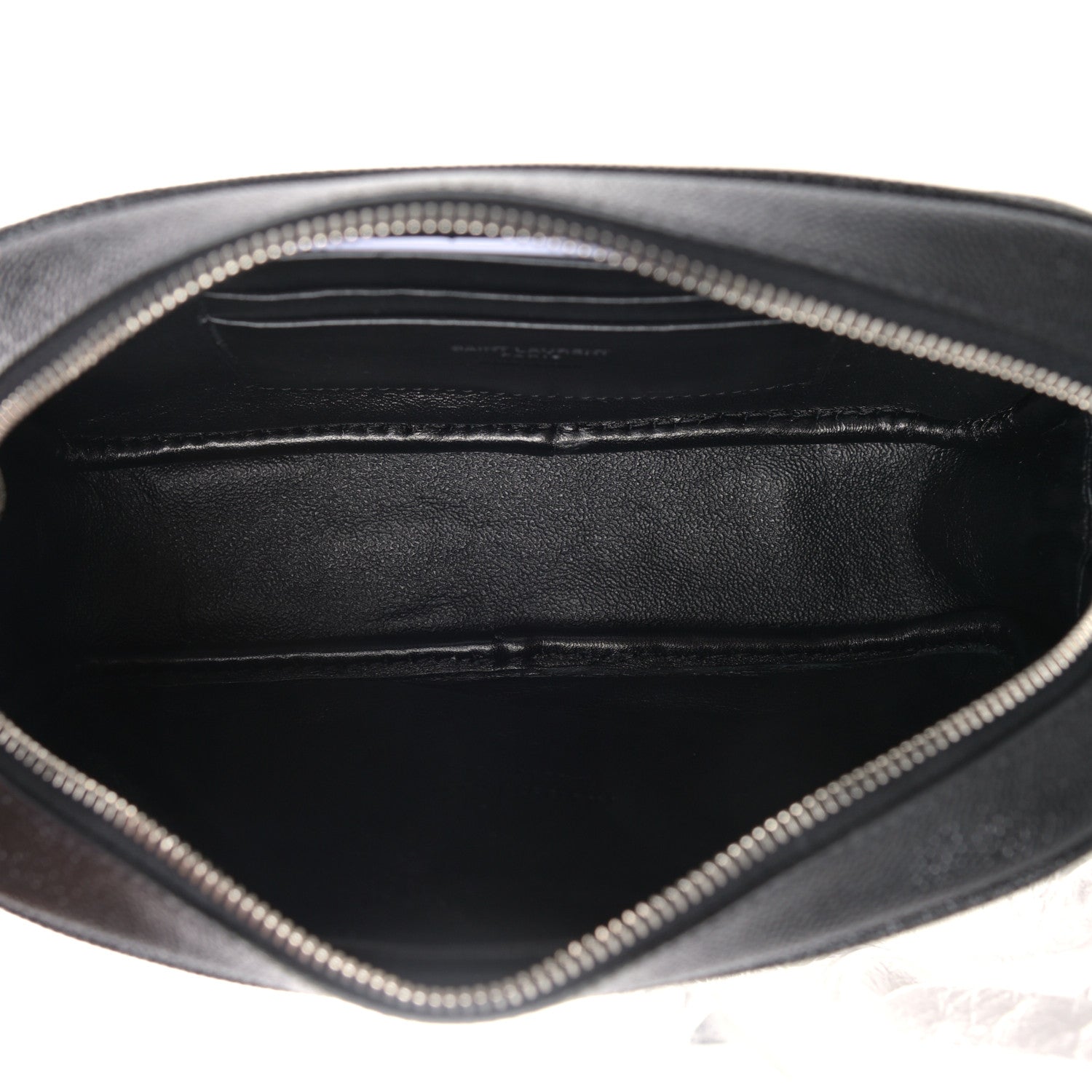 Saint Laurent Grain De Poudre Matelasse Monogram Mini Lou Camera Bag Black 4 of 8