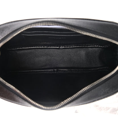 Saint Laurent Grain De Poudre Matelasse Monogram Mini Lou Camera Bag Black 4 of 8