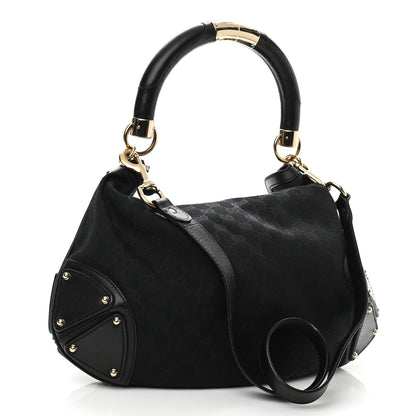 Gucci Calfskin Medium Indy Top Handle Hobo Black 3 of 10