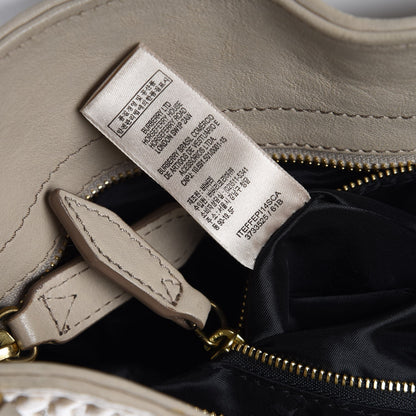 Burberry Lambskin Plisse Studded Hobo Natural 8 of 12
