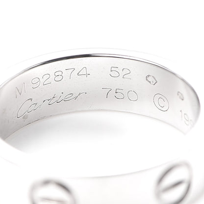 Cartier 18K White Gold 5.5mm LOVE Ring 52 6 4 of 5