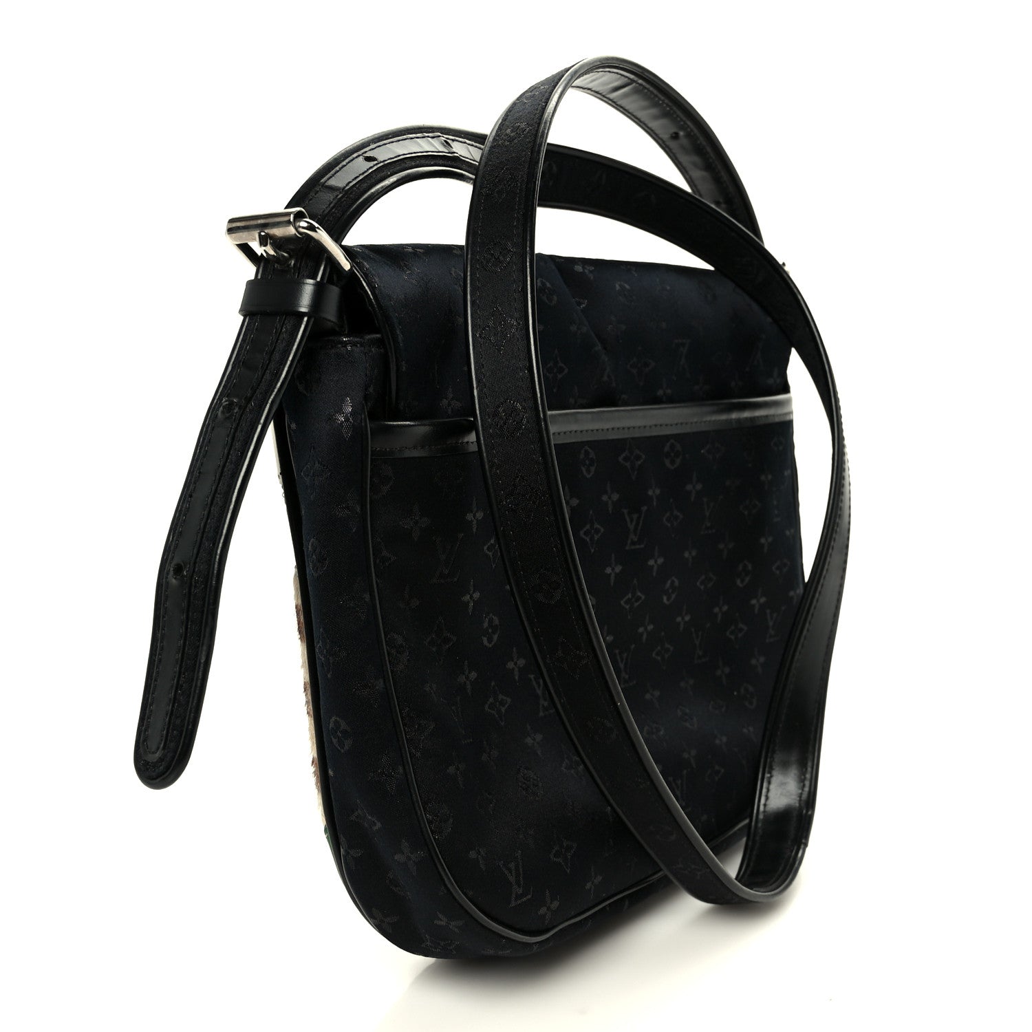 Louis Vuitton Satin Mini Monogram Conte De Fees Patchwork Musette Black 3 of 10