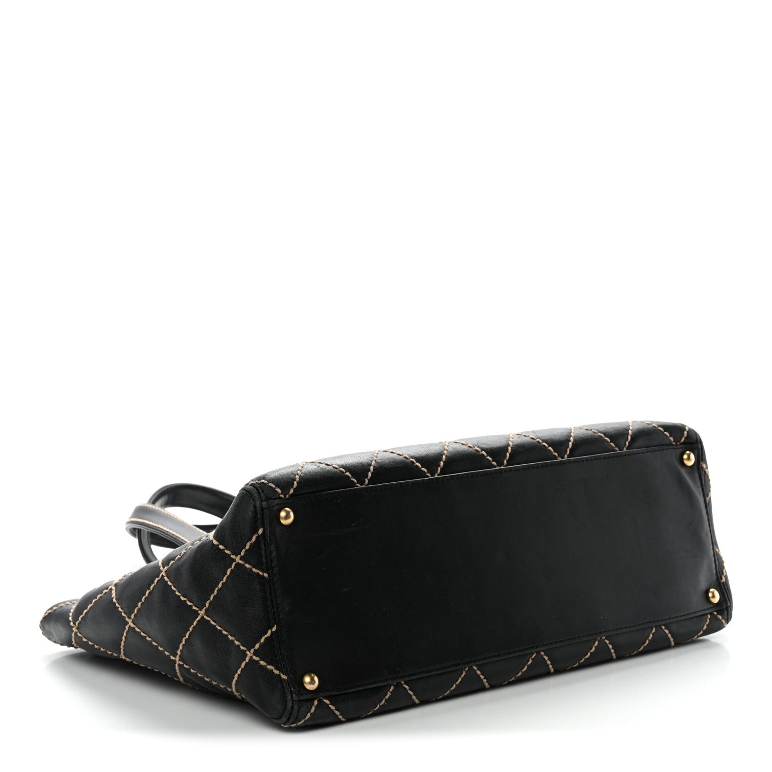 Chanel Calfskin Contrast Stitch Surpique Tote Black 4 of 14