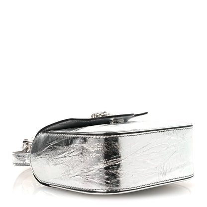 Versace Metallic Crackled Lambskin Mini La Medusa Silver 4 of 10