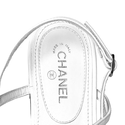 Chanel Lambskin Rope CC Thong Sandals 35 White 5 of 8
