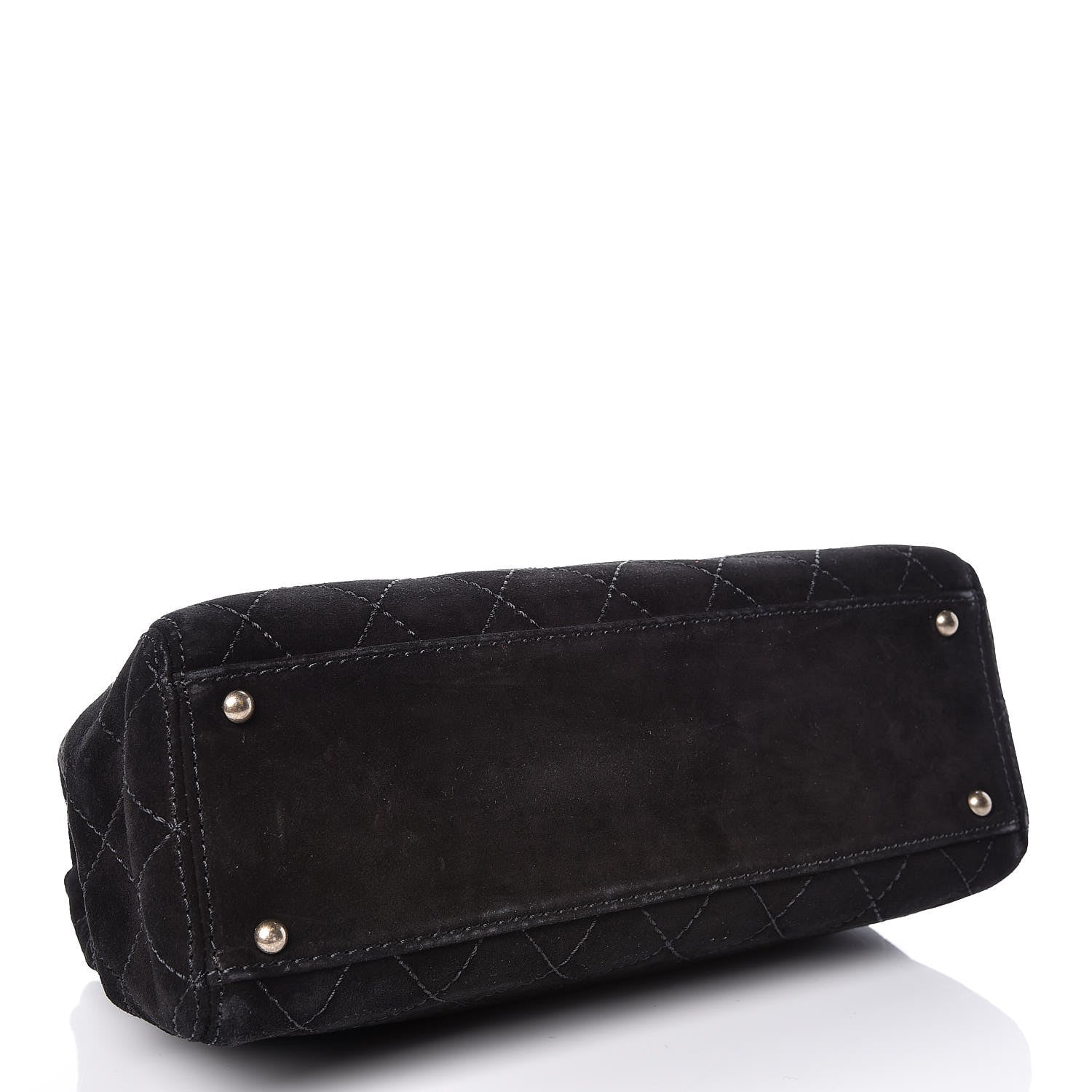 Chanel Suede Diamond Stitched Flap Bag Black 5 of 17