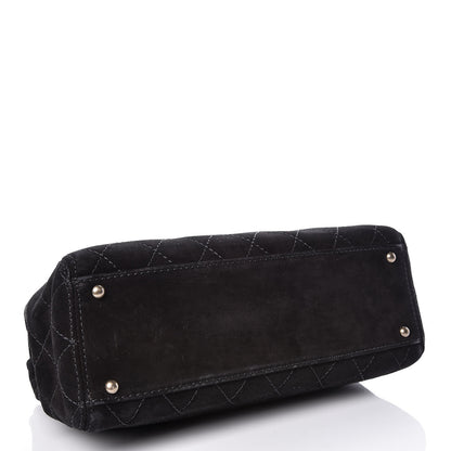Chanel Suede Diamond Stitched Flap Bag Black 5 of 17