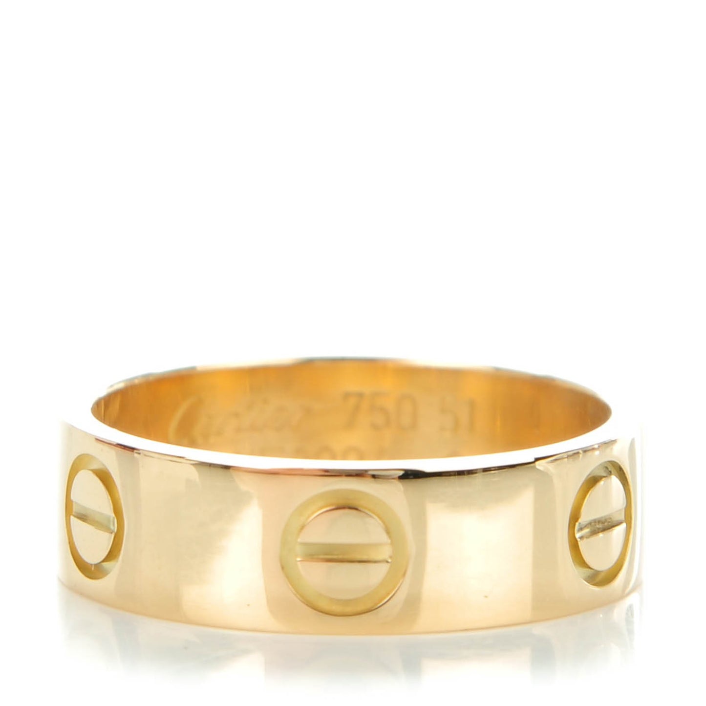 18K Yellow Gold 5.5mm LOVE Ring 51 5.75