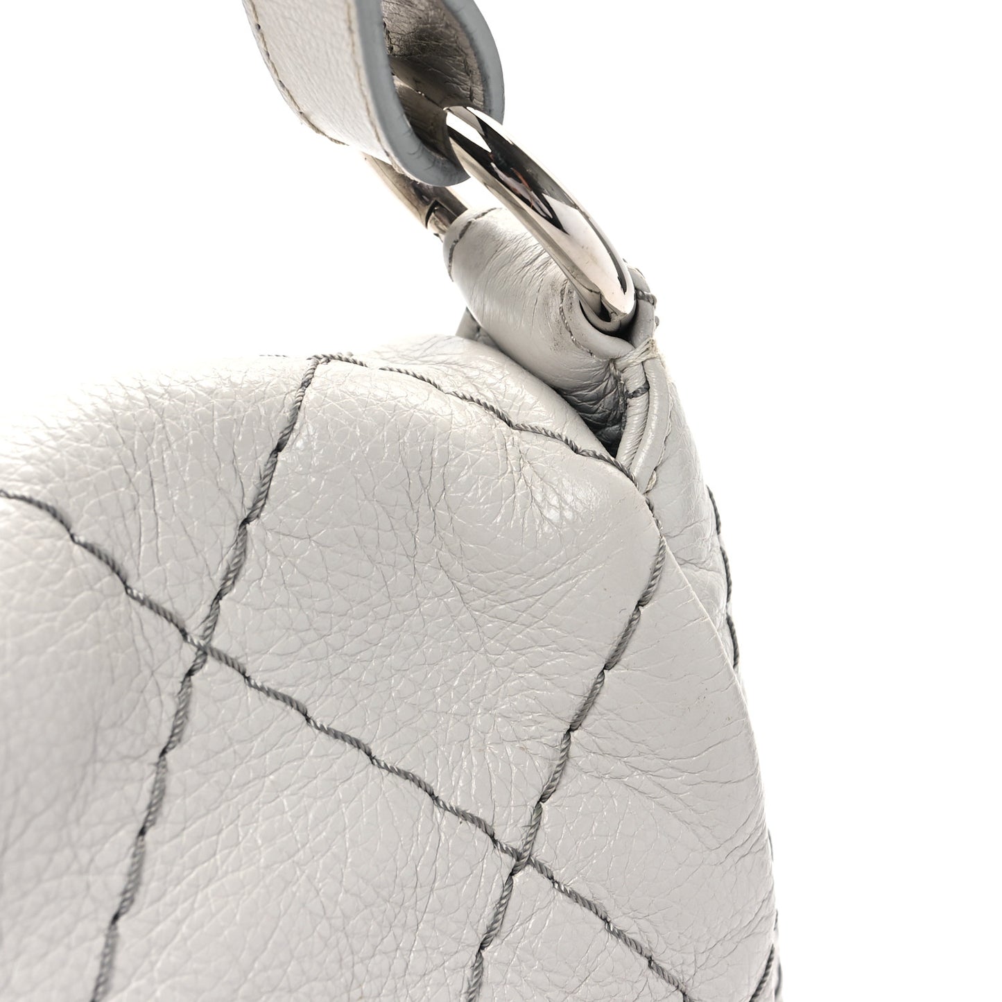 Glazed Calfskin XL On The Road Flap Light Grey