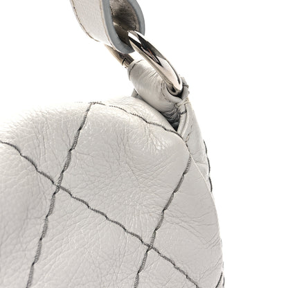 Chanel Glazed Calfskin XL On The Road Flap Light Grey 14 of 14