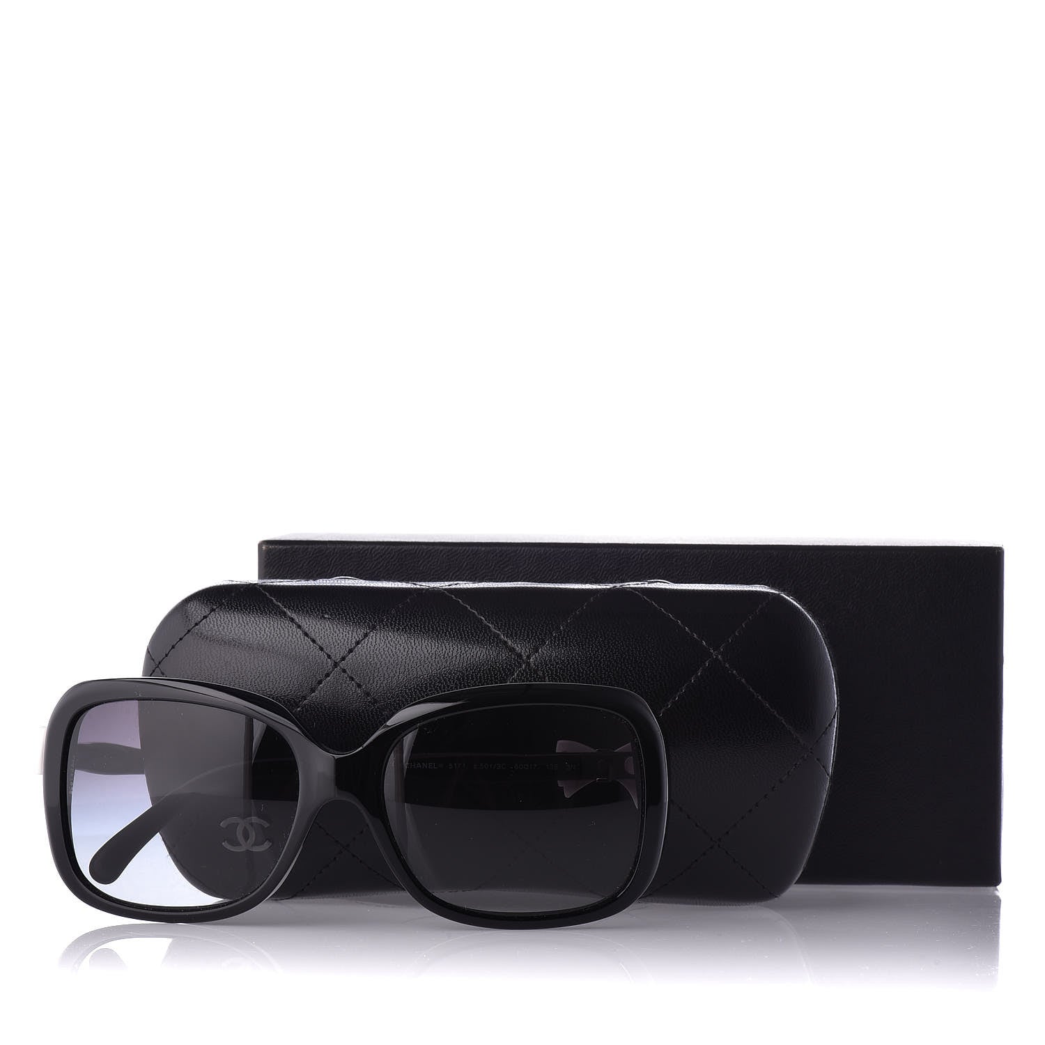 Chanel CC Bow Sunglasses 5171 Black White 7 of 7