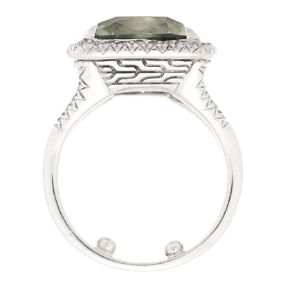 John Hardy Sterling Silver Prasiolite Diamond Classic Chain Magic Ring 49 5 5 of 5