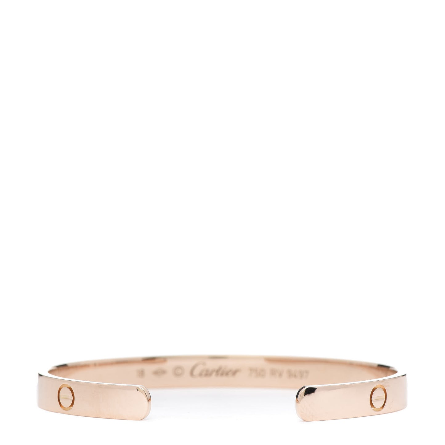 18K Pink Gold LOVE Cuff Bracelet 18