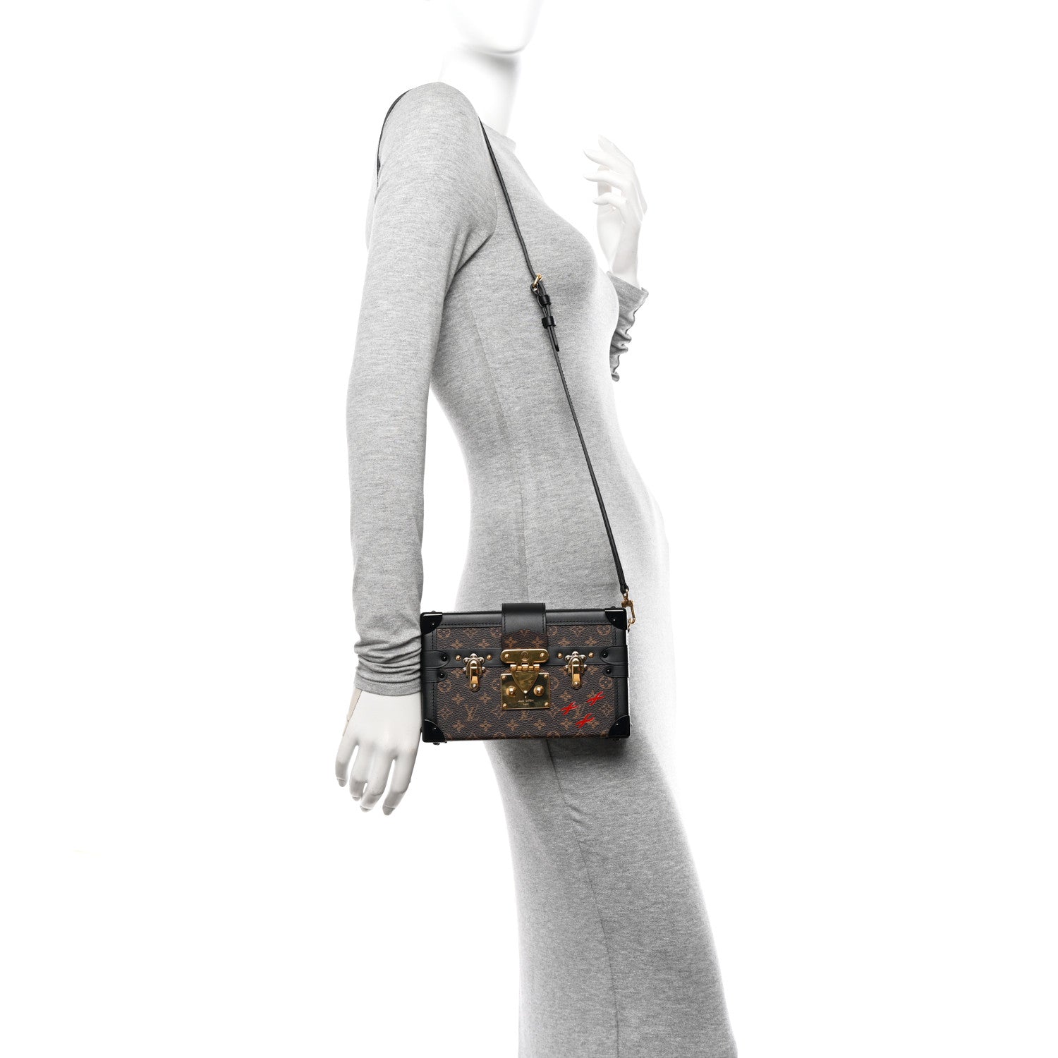 Louis Vuitton Monogram Petite Malle Black 2 of 10