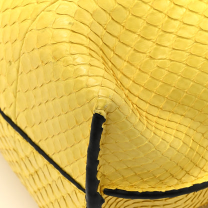 Loewe Snakeskin Mini Flamenco Knot Bag Yellow 11 of 12