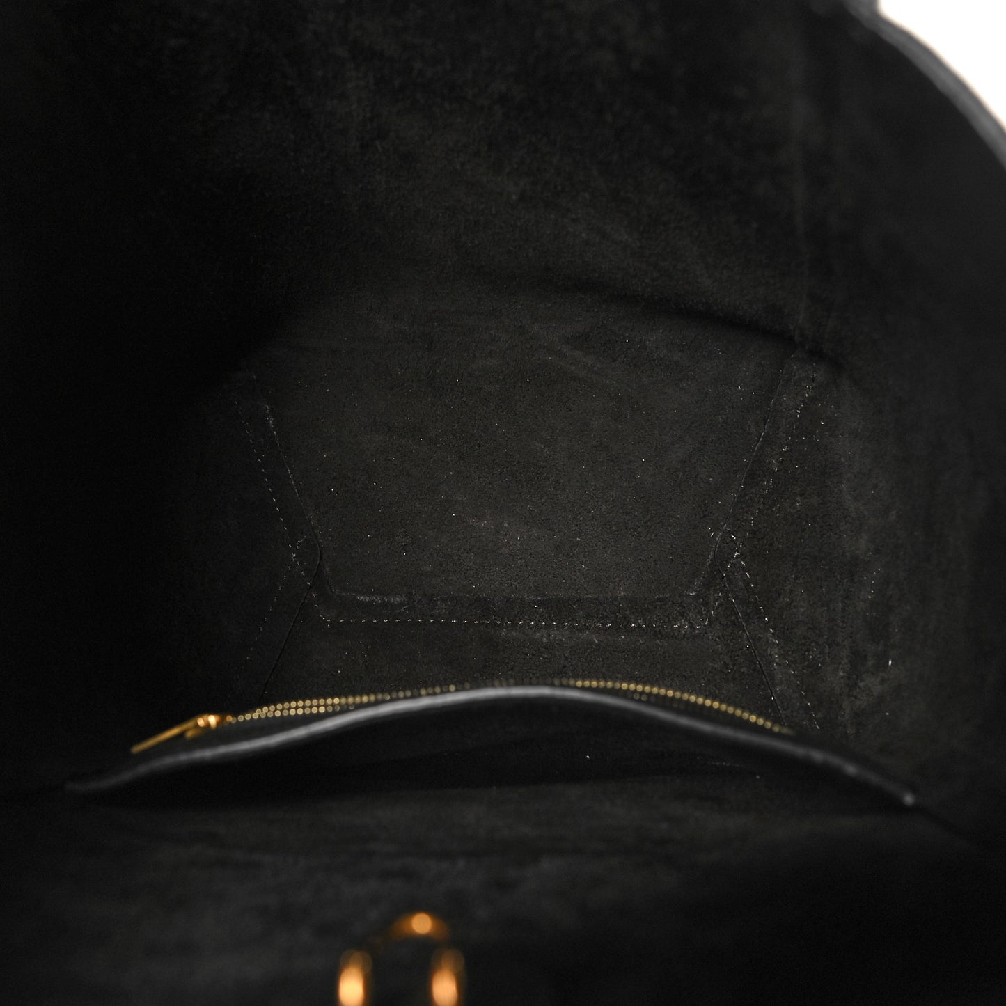 Soft Grained Calfskin Small Sangle Bucket Bag Black