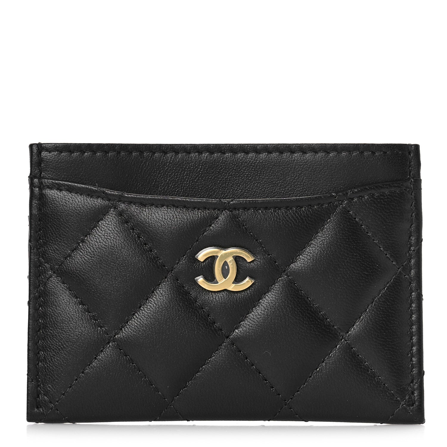 Chanel Lambskin Quilted Card Holder Black 1 of 11