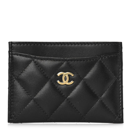 Chanel Lambskin Quilted Card Holder Black 1 of 11